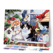 Load image into Gallery viewer, Diamond Painting - Cats and Birds