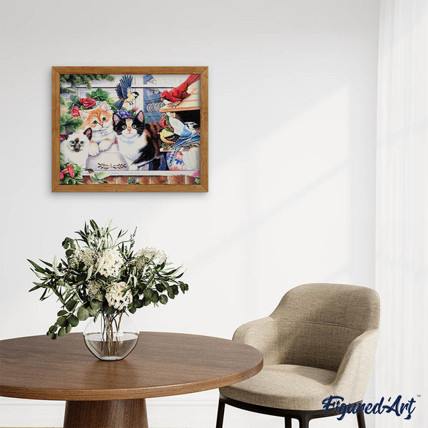 Diamond Painting - Cats and Birds