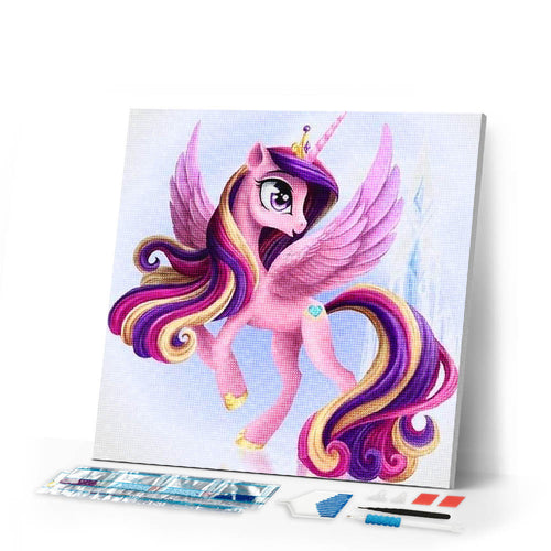 Diamond Painting | Diamond Painting - Cartoon Unicorn | children Diamond Painting Kids Diamond Painting Movies kids movies | FiguredArt