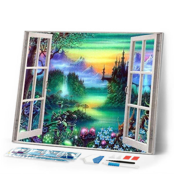 Diamond Painting | Diamond Painting - Fairy View | Diamond Painting Landscapes landscapes | FiguredArt