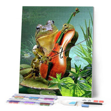 Load image into Gallery viewer, Diamond Painting - Frog and Violin