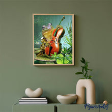 Load image into Gallery viewer, Diamond Painting - Frog and Violin
