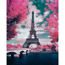 Load image into Gallery viewer, Diamond Painting - Eiffel Tower and Flowers