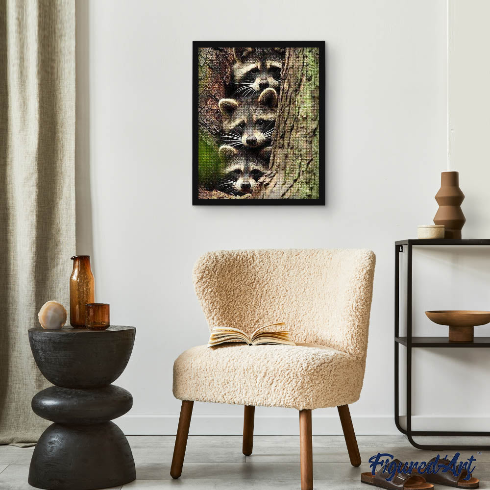 Diamond Painting - Raccoons