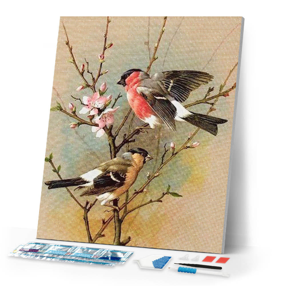 Diamond Painting | Diamond Painting - Birds on Branch | animals birds Diamond Painting Animals | FiguredArt
