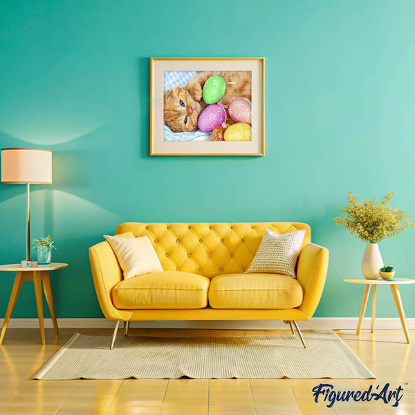 Diamond Painting - Cat and Eggs
