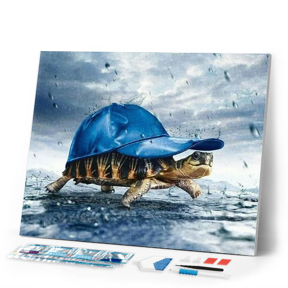 Diamond Painting | Diamond Painting - Turtle and Cap | animals Diamond Painting Animals turtles | FiguredArt