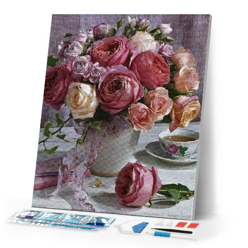 Diamond Painting | Diamond Painting - Bouquet of Roses | Diamond Painting Flowers flowers | FiguredArt