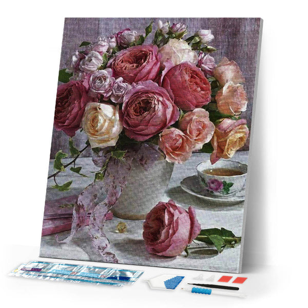 Diamond Painting | Diamond Painting - Bouquet of Roses | Diamond Painting Flowers flowers | FiguredArt