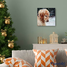 Load image into Gallery viewer, Diamond Painting - Dog in the Snow