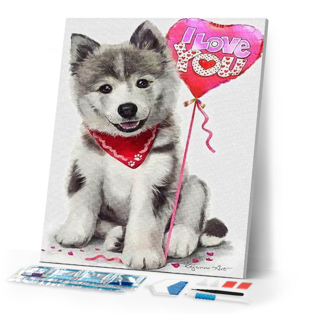 Diamond Painting | Diamond Painting - Dog I Love You | animals Diamond Painting Animals dogs | FiguredArt