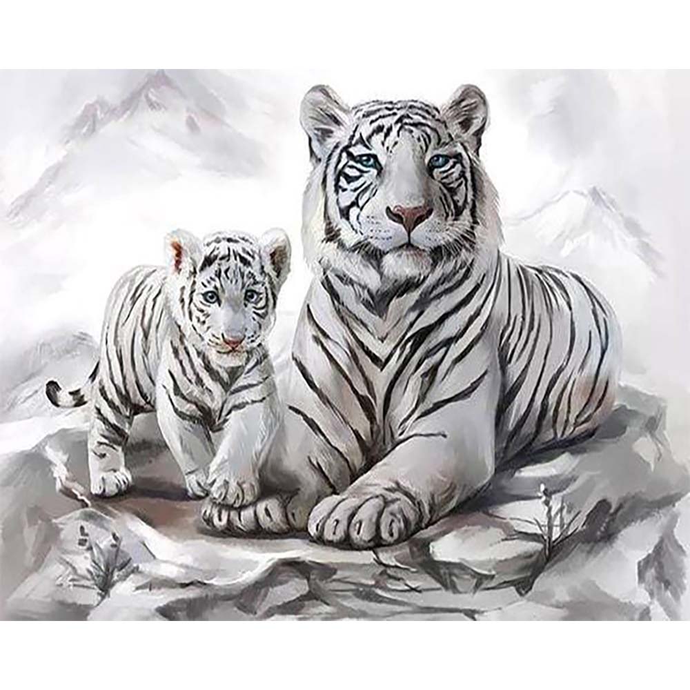 Diamond Painting - Tigers in the Snow