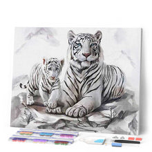 Load image into Gallery viewer, Diamond Painting - Tigers in the Snow
