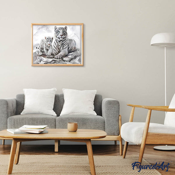 Diamond Painting - Tigers in the Snow