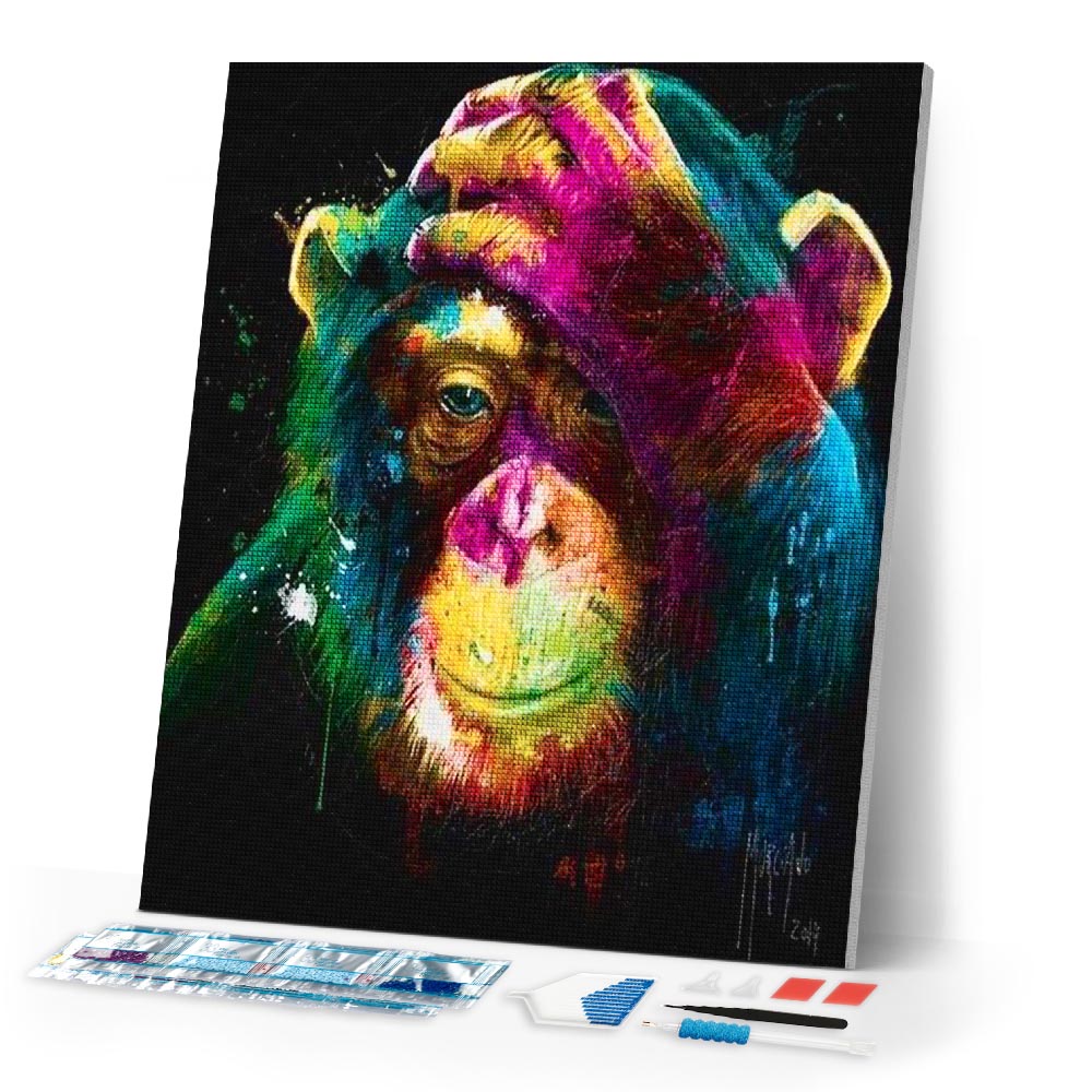 Diamond Painting | Diamond Painting - Monkey Color | animals Diamond Painting Animals monkeys | FiguredArt