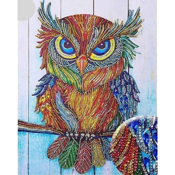 Diamond Painting - Owl and Rhinestones