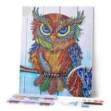 Load image into Gallery viewer, Diamond Painting - Owl and Rhinestones