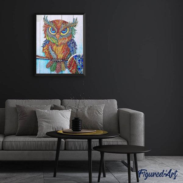Diamond Painting - Owl and Rhinestones