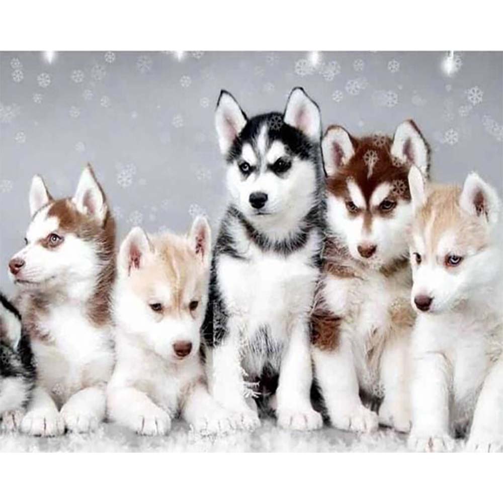 Diamond Painting - Little Wolves