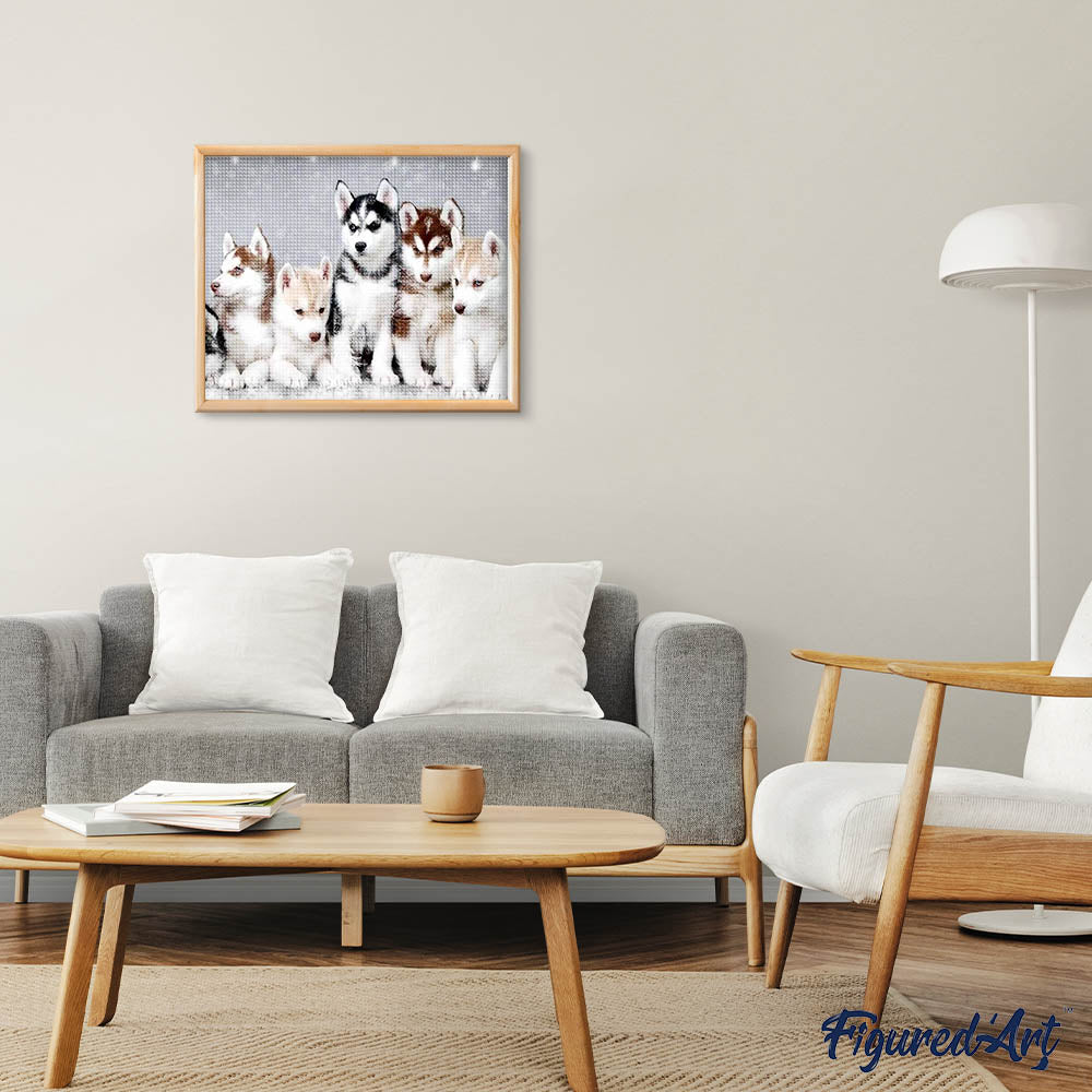 Diamond Painting - Little Wolves