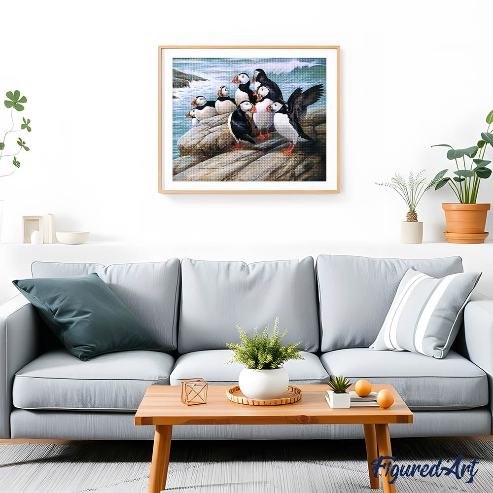 Diamond Painting - Birds in seaside