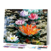 Load image into Gallery viewer, Diamond Painting - Water lilies in Color
