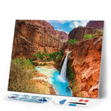Diamond Painting | Diamond Painting - Waterfall in the Desert | Diamond Painting Landscapes landscapes | FiguredArt