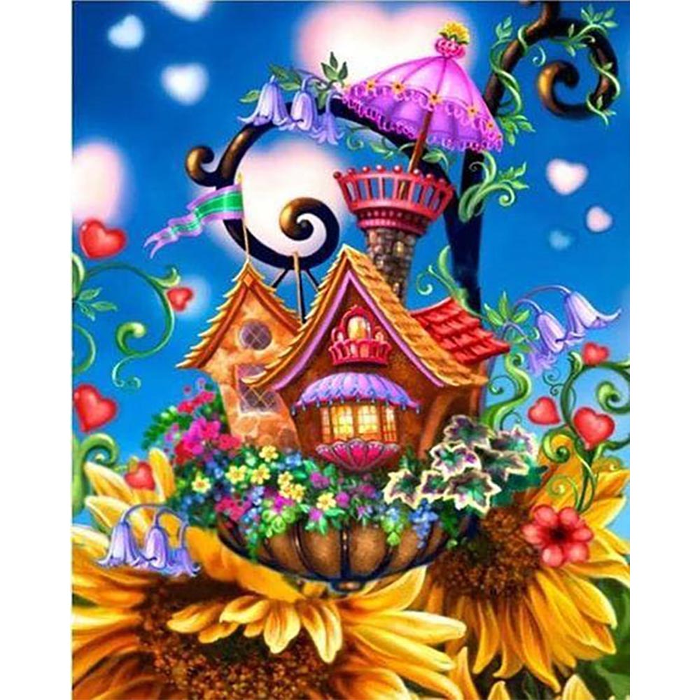 Diamond Painting - Castle on Sunflowers