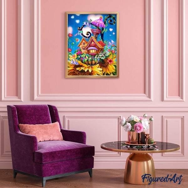 Diamond Painting - Castle on Sunflowers
