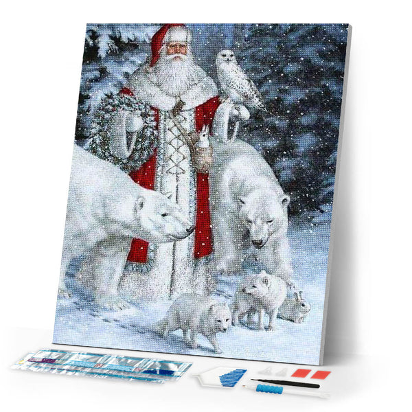 Diamond Painting | Diamond Painting - Snowman 2 | animals Diamond Painting Animals winter | FiguredArt