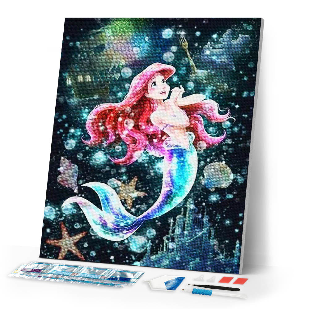 Diamond Painting | Diamond Painting - Mermaid and bubbles | Diamond Painting Romance romance | FiguredArt
