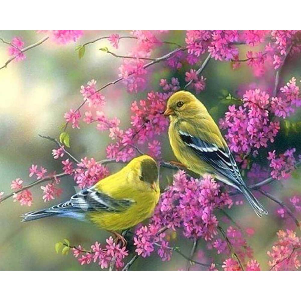 Diamond Painting - Flowering branch on Birds