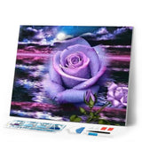 Diamond Painting | Diamond Painting - Rose and Sea | Diamond Painting Flowers flowers | FiguredArt
