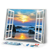 Diamond Painting | Diamond Painting - Sea View Window | Diamond Painting Landscapes landscapes | FiguredArt