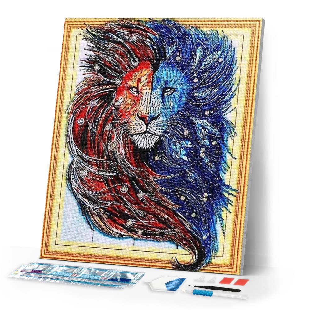 Diamond Painting | Diamond Painting - Lion Style | animals Diamond Painting Animals lions | FiguredArt