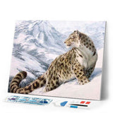 Diamond Painting | Diamond Painting - Snow Leopard | animals Diamond Painting Animals winter | FiguredArt