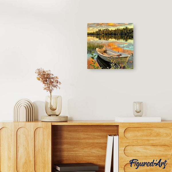Diamond Painting - Boat on Lake
