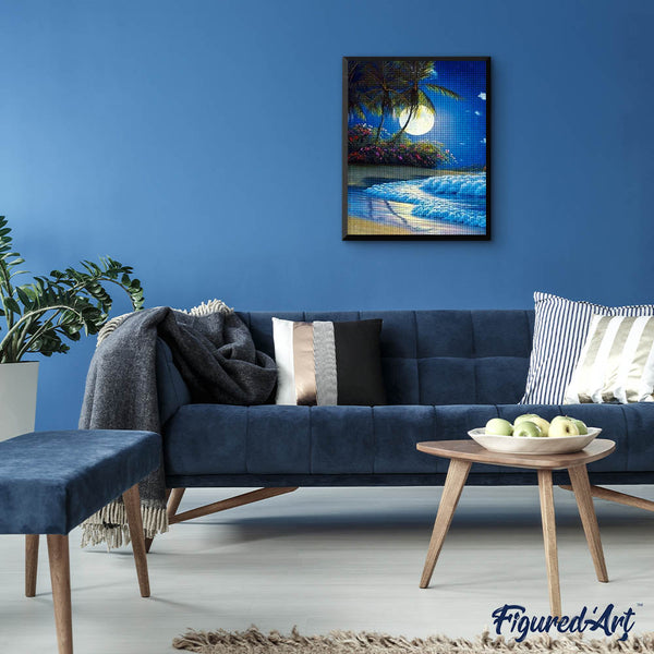 Diamond Painting - Full beachfront Moon