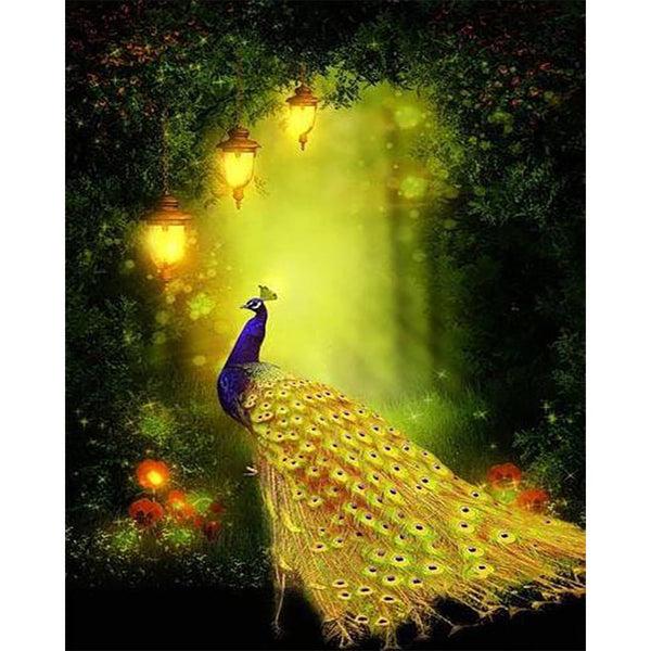 Diamond Painting - Peacock and light