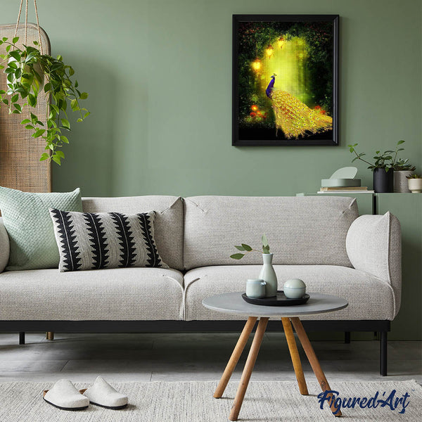 Diamond Painting - Peacock and light