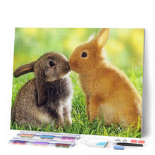 Load image into Gallery viewer, Diamond Painting - Rabbits Couple