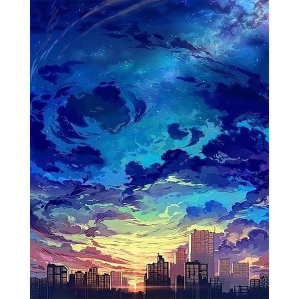Diamond Painting - City and Big Sky
