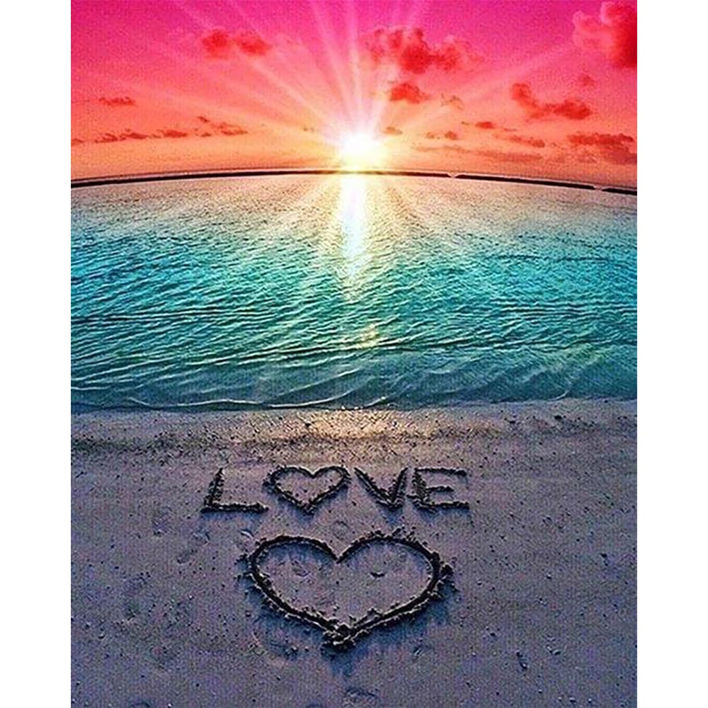 Diamond Painting - Love on the sand