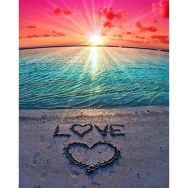 Diamond Painting - Love on the sand