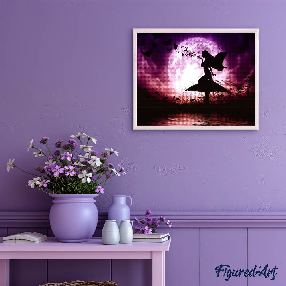 Diamond Painting - Fairy and Full Moon