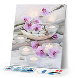 Diamond Painting | Diamond Painting - Flowers and candles | Diamond Painting Flowers flowers | FiguredArt