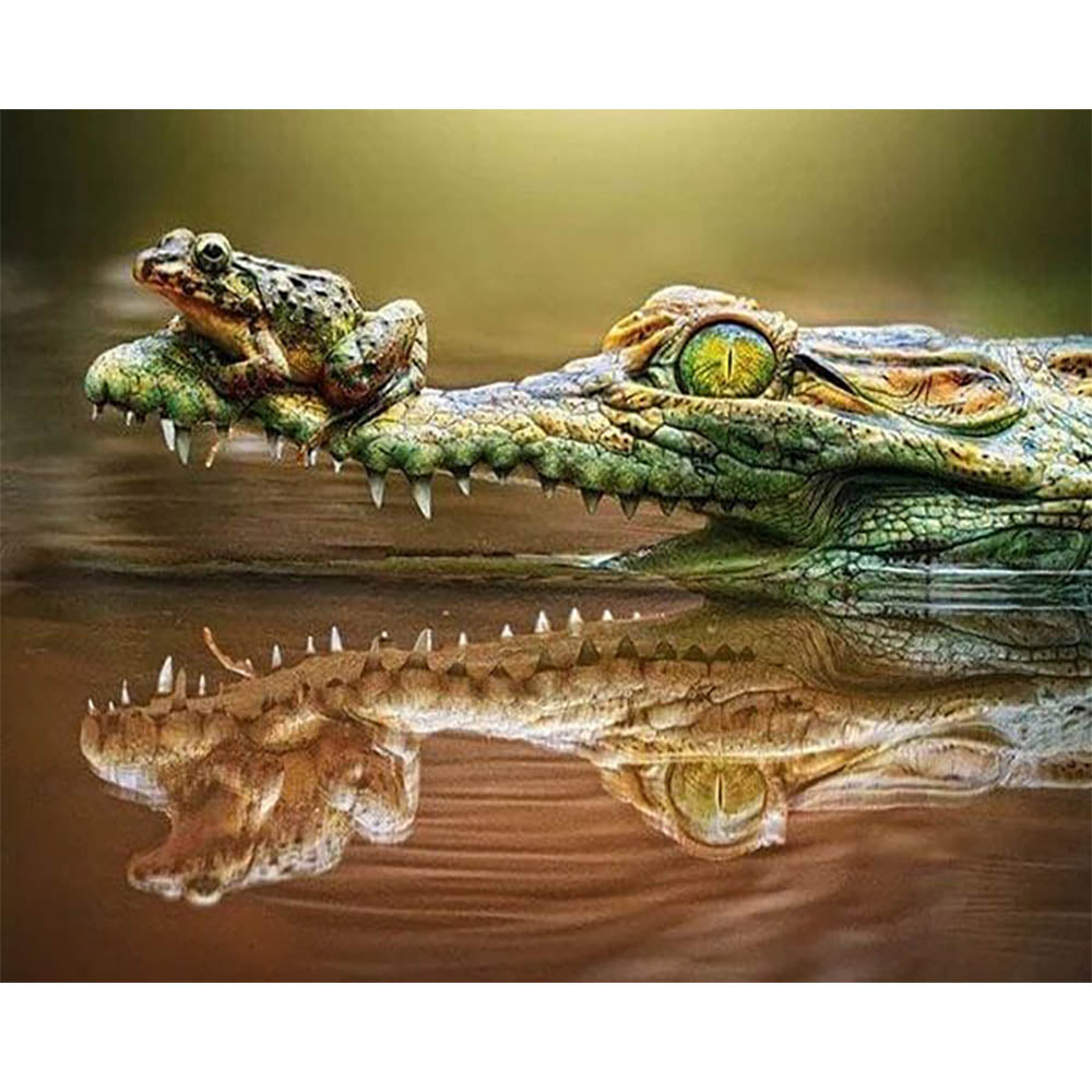 Diamond Painting - Frog and Crocodile
