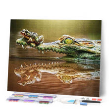 Load image into Gallery viewer, Diamond Painting - Frog and Crocodile