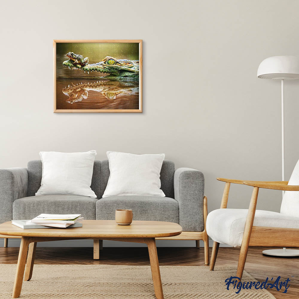 Diamond Painting - Frog and Crocodile