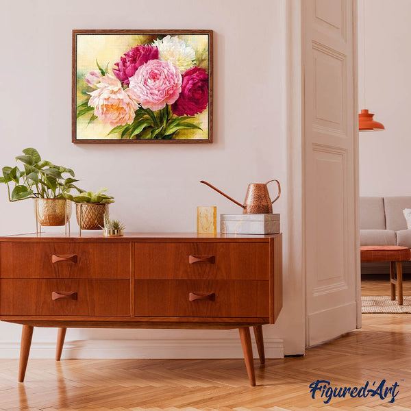 Diamond Painting - Flowers shades of pink